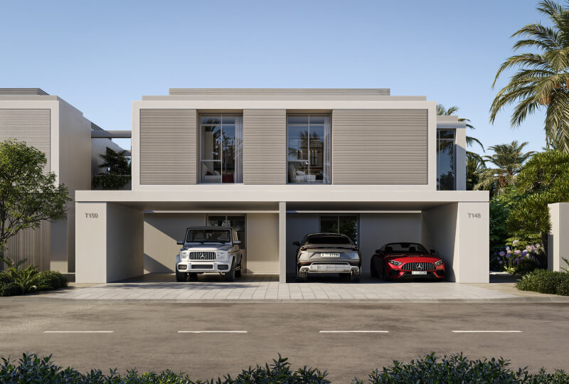 3 Bedroom + Guest Townhouses exterior at Fay Valley Phase 2, Masdar City, Abu Dhabi
